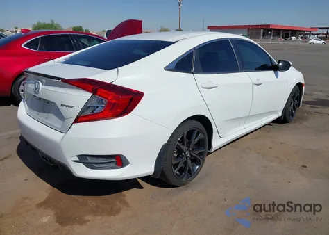 2020 Honda Civic Sport из США, поврежденный, VIN 19XFC2E89LE001025